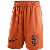 Men's San Francisco Giants Nike Orange Dry Fly Shorts FengYun,baseball caps,new era cap wholesale,wholesale hats